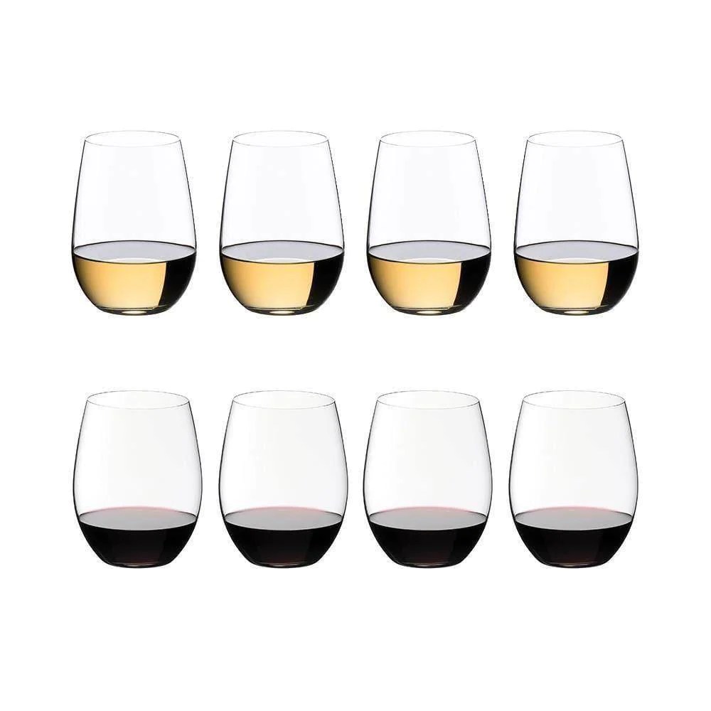 Riedel Serie O Red Wine x4 + White Wine x4
